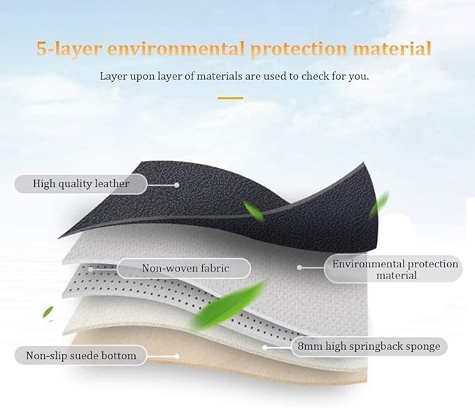 Custom Making Car Floor Mats for 95% Sedan SUV Sports Car Full Coverage Cute Men Women Pads Protection Non-Slip Leather Floor Liners (Red+Green Edge)