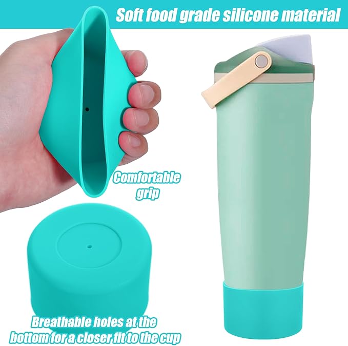 Mity rain 2PCS Protective Silicone Boots for Owala 30oz & 40oz FreeSip Sway Bottles & Tumblers - Accessories for owala, Enhances Stability & Prevents Scratches (Light blue)