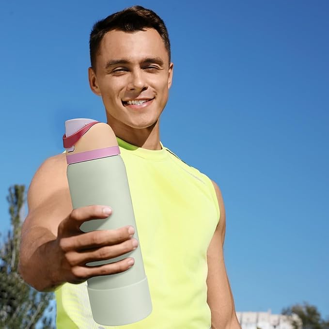 2PCS Silicone Water Bottle Boot, Compatible with Owala 24oz 32oz 40oz, Protective Anti-Scratch & Anti-Dent No Noise Sleeve Cover for FreeSip/Twist/Flip Water Bottles (Coastal Mist, 32oz)