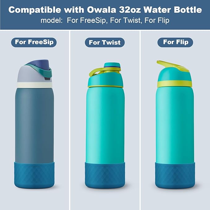 Silicone Boot for Owala Water Bottle 24 oz 32 oz 40 oz, Anti-Slip Protective Sleeve for FreeSip/Twist/Flip Stainless Steel Water Bottles Accessories