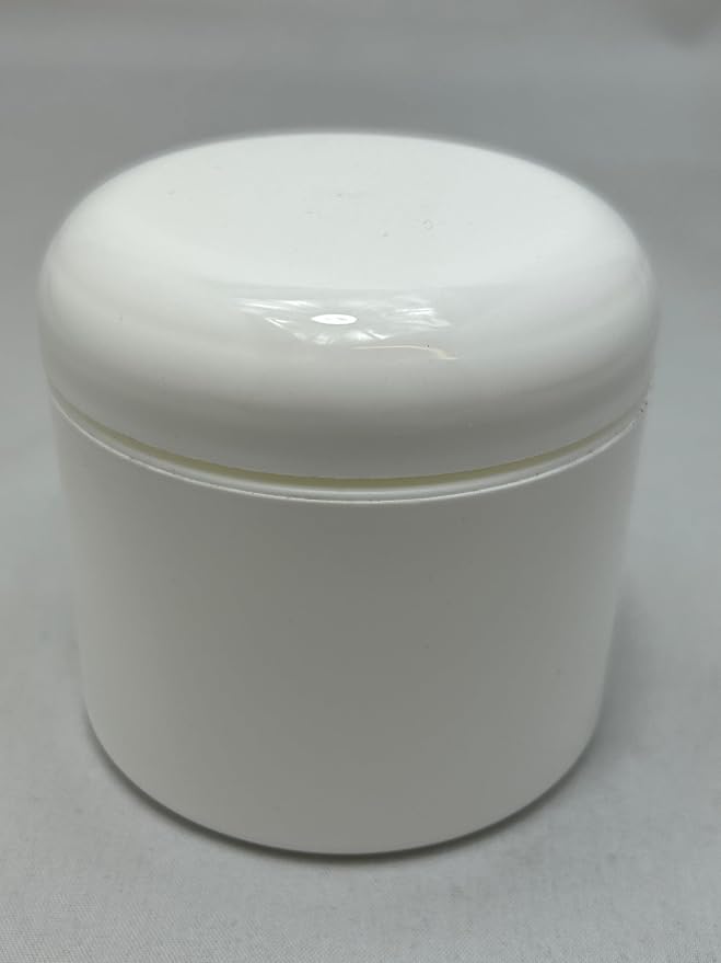 (6 PACK) 4 oz / 120 ml White Double Wall Plastic Jar with Dome Lid
