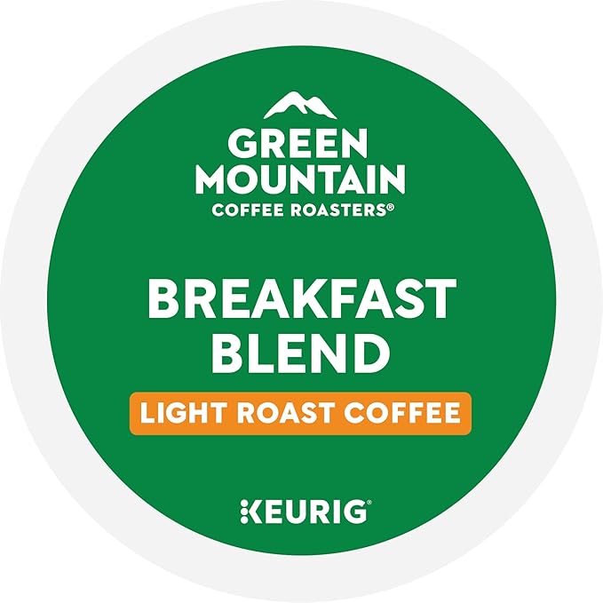 Green Mountain Coffee Roasters Breakfast Blend Single-Serve Keurig K-Cup Pods, Light Roast Coffee, 48 Count