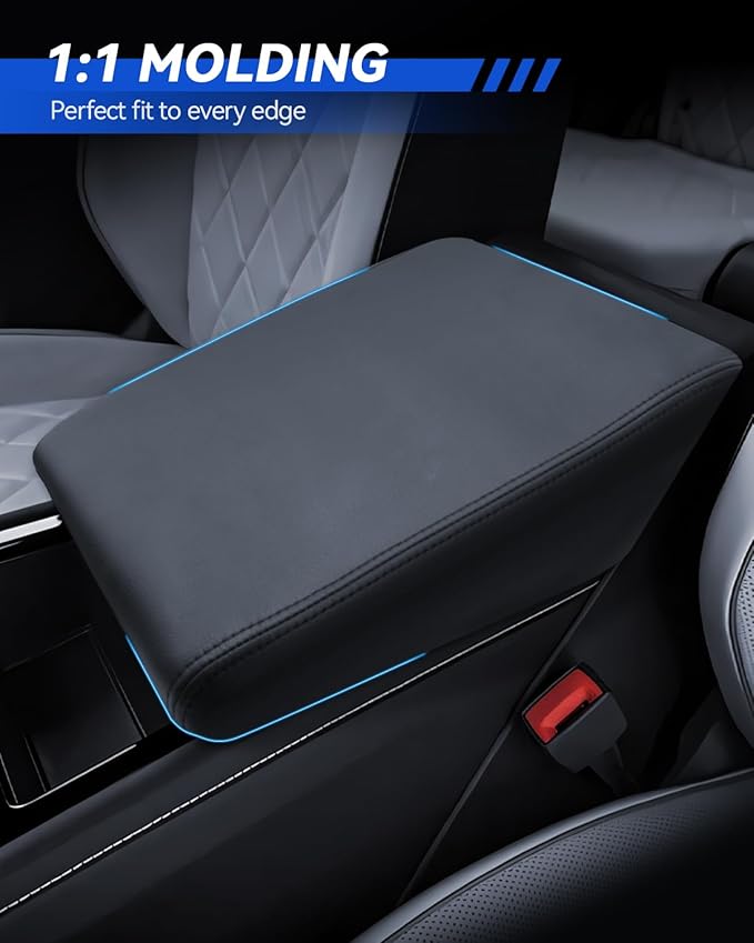 Armrest Cover for 2024 2025 2026 Volkswagen Atlas SE, SE with Technology, SEL, SEL Premium R-Line Accessories Center Console Middle Lid Pad Protector for Car Elbow Rest