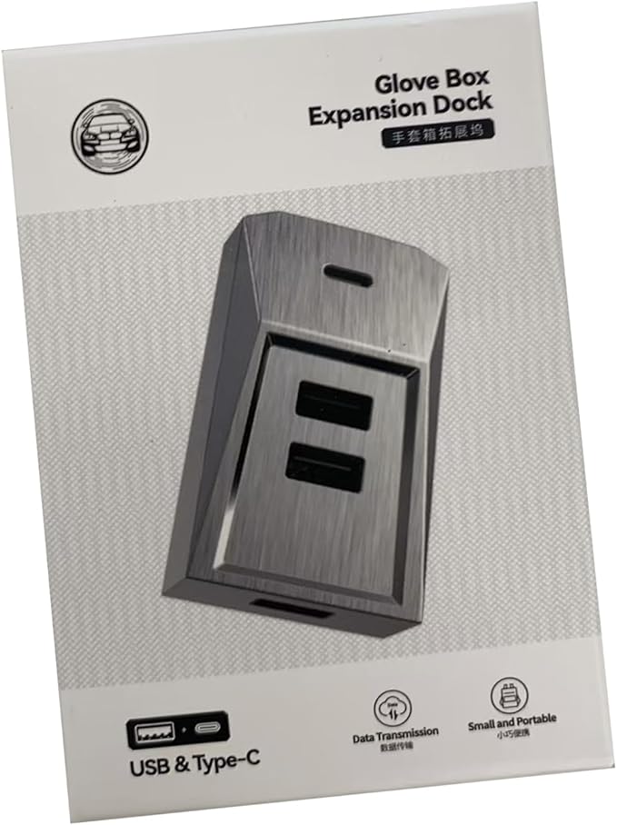 Fast Charging for Car USB Hub Fit Center Console Adapter Glove Box Flocking Charging Station