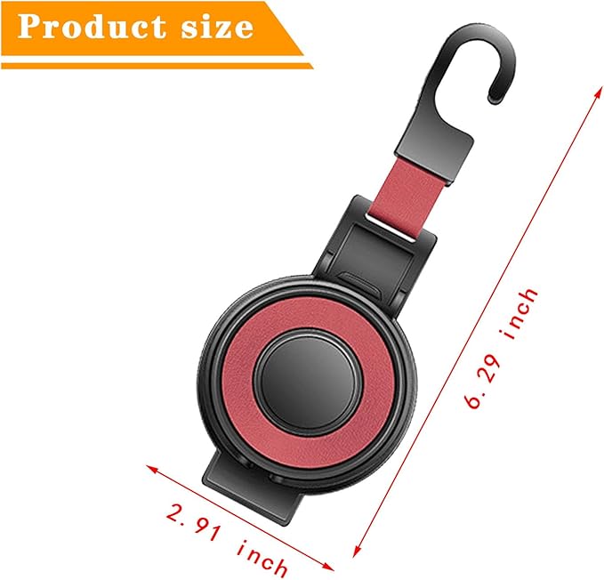 Car Headrest Hook - 2 in 1 Multifunction Phone Holder & Cup Holder, Back Seat Organizer with Sturdy Anti-Slip Design for Phones, Bags, Cups - Universal for Most Vehicles (Red-1PC)
