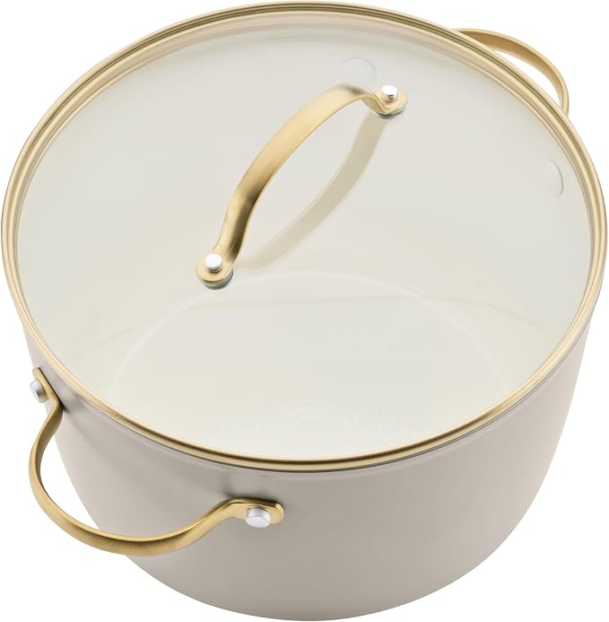 Farberware Forged Induction Ceramic Nonstick Cookware Set, 12-Piece, Taupe Pots & Pans