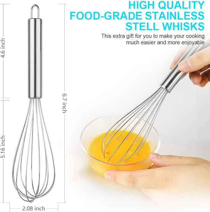 Uppetly Rice Airtight Dry Food Storage Containers, BPA Free Plastic Sealed Holder Bin Dispenser with Pouring Spout, Measuring Cup for Cereal, Flour and Oatmeal, Include a Stainless Steel Whisk