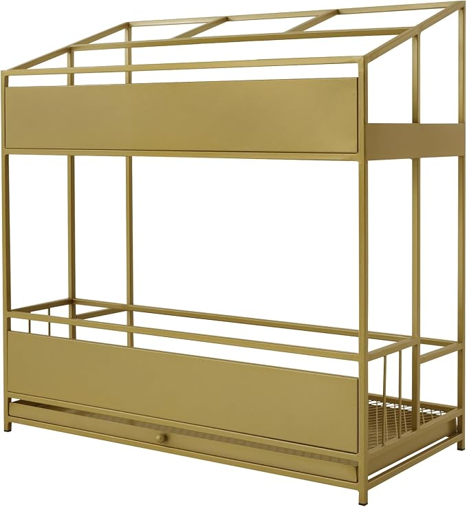 Umbrella Storage Rack, Umbrella Display Stand Rack Metal Umbrella Holder Stand, Commercial Umbrella Organizer Umbrella Storage Stand Umbrella Container for Entryway Home Office Patio (Gold)