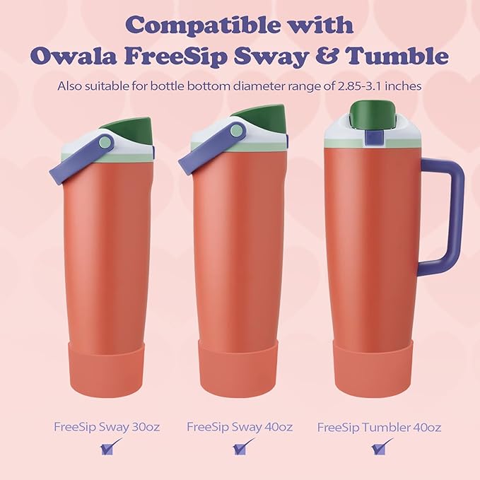 2PCS Silicone Boots for Owala 30oz & 40oz FreeSip Sway Bottles & Tumblers – Non-Slip, Scratch-Resistant, Stability Enhancer for Owala Accessories (Summer Harvest)