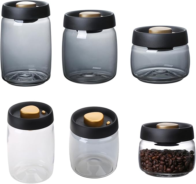 Vacuum Coffee Canister Food Storage Container Food Storage Containers Coffee Containers Clear Glass Jar