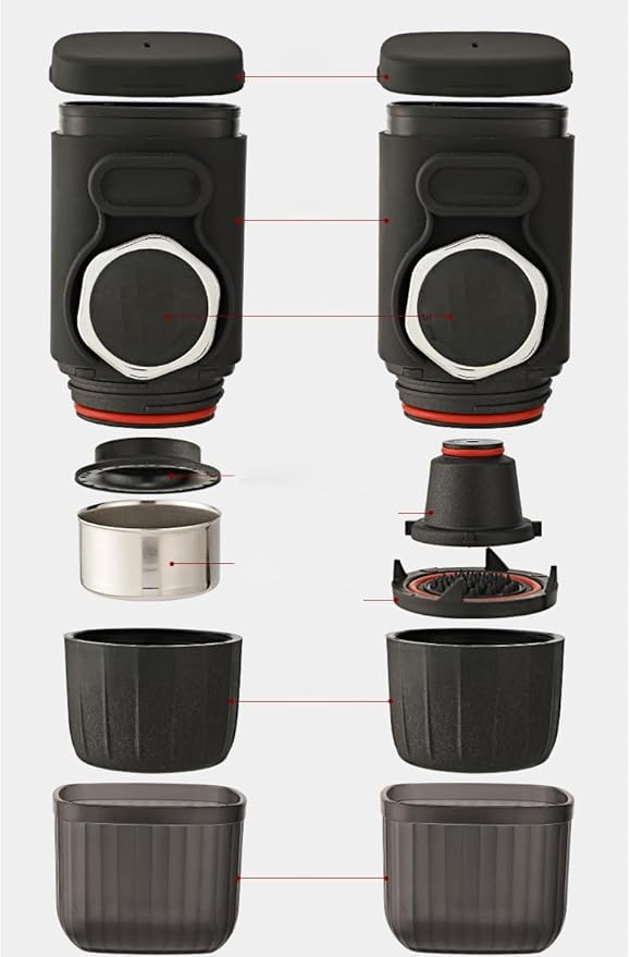 Car Portable Hand-press Coffee Maker for Maserati Ghibli Trofeo Hybrid 2020 2021 2022 2023 2024 2025, Vehicle Coffee Machines, Automobile Espresso Machines, Handheld Coffee Machine