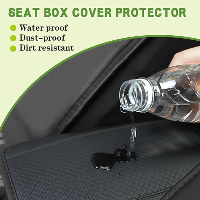 Car Center Console Armrest Pad, 12.6X 7.2 Inch PU Leather Waterproof Auto Armrest Seat Box Cover Protector, Car Center Console Cover, Universal Car Interior Accessories for Cars, Trucks, SUVs