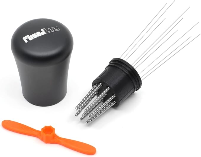 WDT Tool and Self-Aligning Stand for Espresso | Precision Machined Aluminum Handle | Consistent Espresso Puck-Prep and Coffee Grounds Distribution