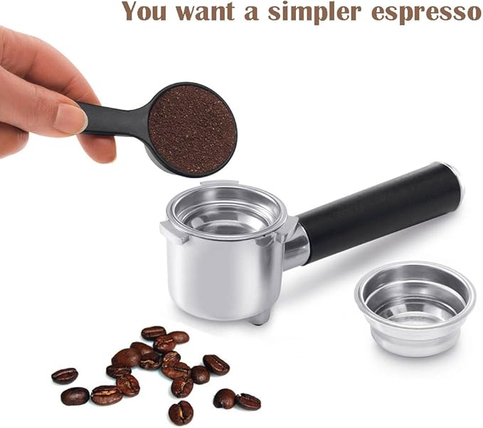50mm Dual Wall Filter Basket Filter One Cup and BES820XL/205 Two Cup for Br ESP8XL 800ESXL BES820XL ESP6SXL BES250XL and Espresso Maker EM-100 (2 Pack)