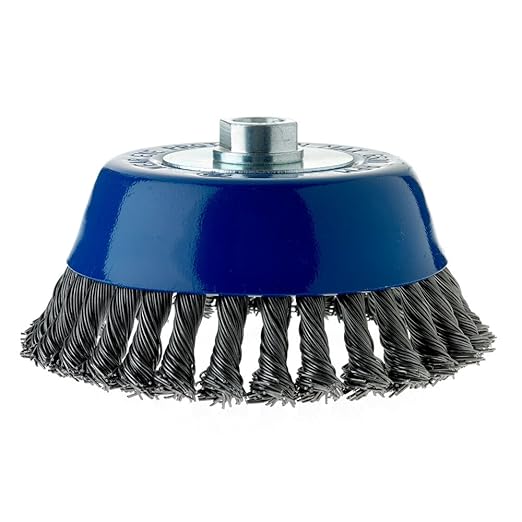 Mercer Industries 189050 - 6" x 5/8"-11 Heavy-Duty Knot Cup Brush, .035 Carbon Steel Wire