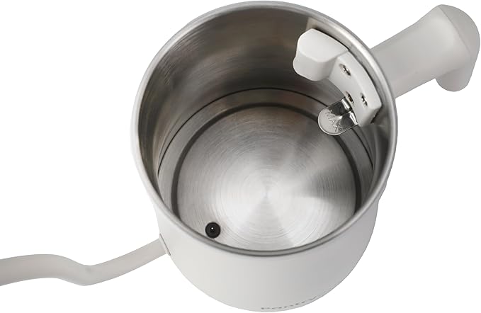 PantryPro Gooseneck Electric Kettle with Temperature Control, 34oz/1.0L Rapid Boil, Stainless Steel Interior, Auto Shut-Off, 1500W, Boil-Dry Protection, LED Indicator - White