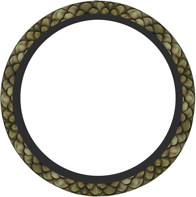 Dragon Scales Pattern Neoprene Steering Wheel Covers Women Men Car Accessories, Universal 15 Inch Fit Auto, Suvs, Truck