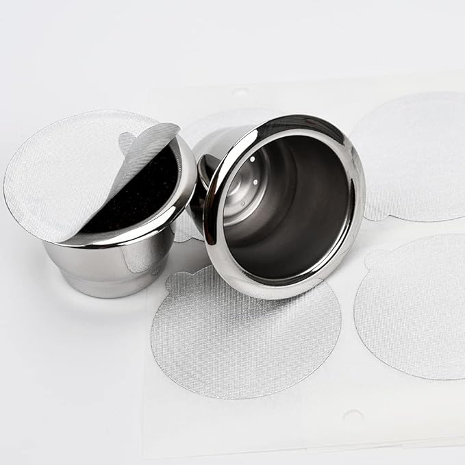 200Pcs Aluminum Foil Lids Seals for Reusable Nespresso Pods,Refillable Espresso Capsules Stainless Steel Coffee Pods Stickers Covers Seals Compatible for Nespresso Original Line Machines (200 Lids)