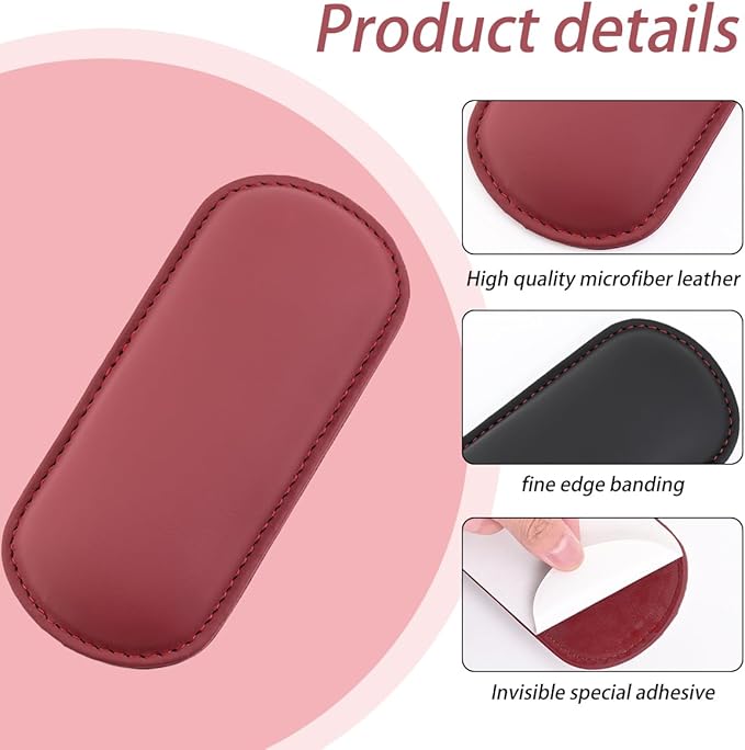 Car Knee Cushion, Leather Memory Foam Vehicle Center Console Knee Rest Cushion Pad, Soft Comfort Auto Door Armrest Leg Elbow Support Pillow, Universal for Vehicles (Red)