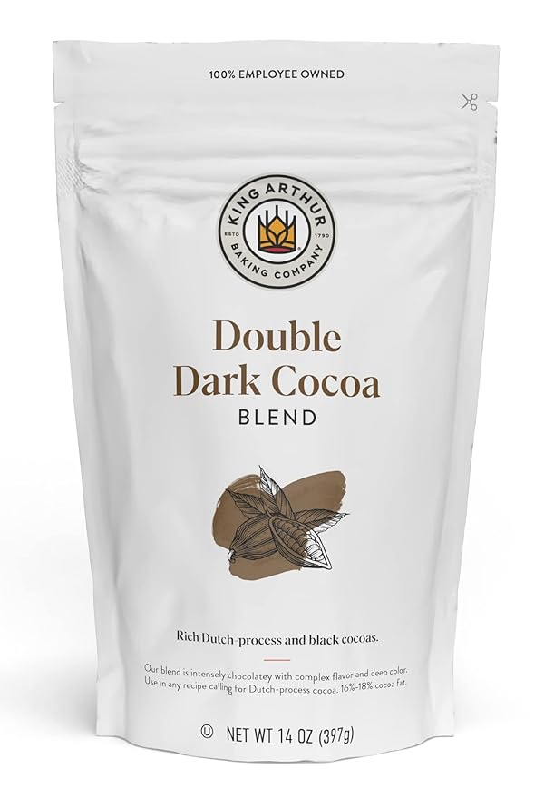 King Arthur Double Dark Cocoa Powder Blend, Perfect for Baking, 14oz