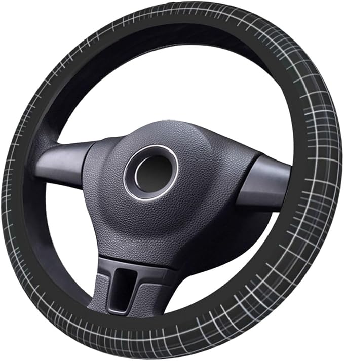 Multi-Dimensional Line Space Steering Wheel Cover. Car Decor,Anti-Slip,Sweat Absorption,Easy Carry, Universal 15 Inch