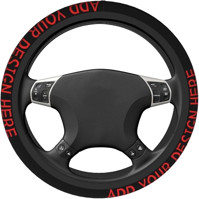 Custom Steering Wheel Cover Personalized Add Photo Text Steering Wheel Covers Car Protector Accessories Universal 15 Inch