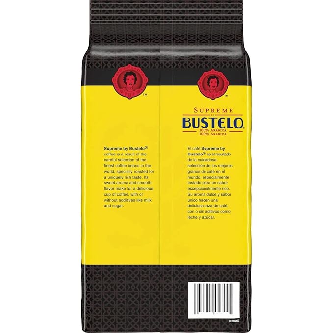 Supreme Bustelo Espresso Style Whole Bean Coffee, Dark Roast, 32 oz., Each (SMU01800)