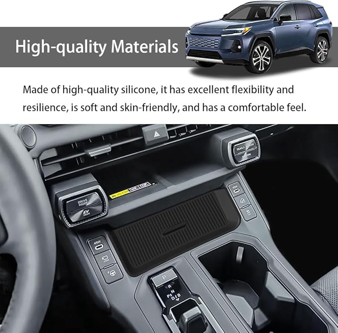 Center Console Organizer for RAV4 2026 Silicone Water Resistant Anti-Slip Under Console Storage Drawer Hidden Storage Small Valuables RAV4 Accessories (Center Console Drawer)
