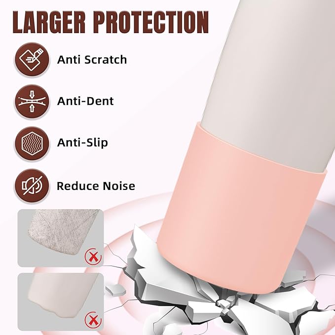 Silicone Higher Boot Compatible with Owala 30oz & 40oz FreeSip Sway Bottles & Tumblers, Large Protection Anti-slip Bottom Cover Sleeve for Freesip Sway Tumbler and Bottle
