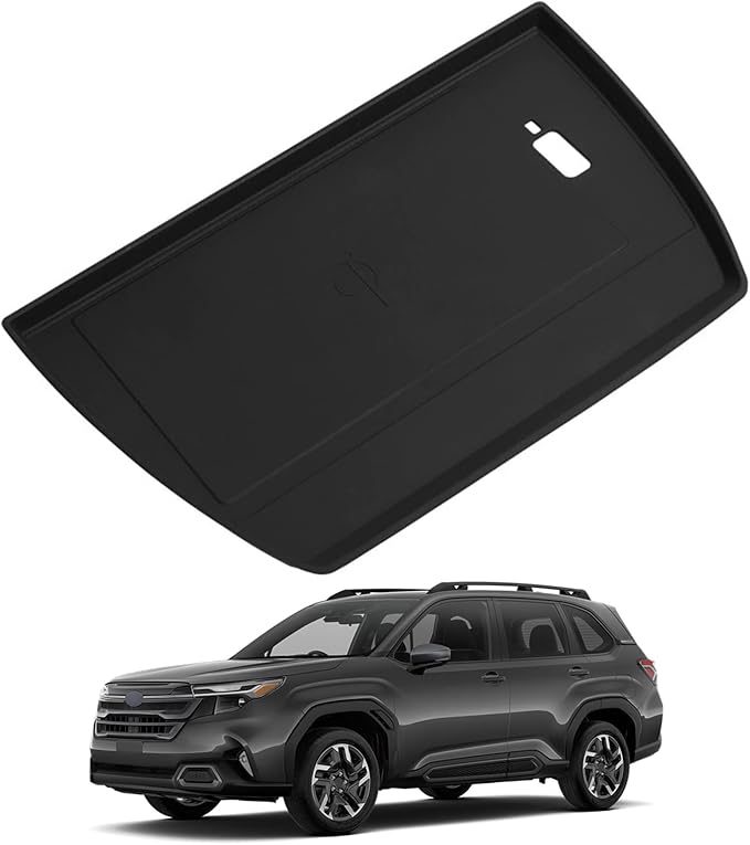 Center Console Wireless Charging Pad Fit for Subaru Forester 2025 Silicone Non-Slip Wireless Charger Tray Protective Mat Interior Accessories