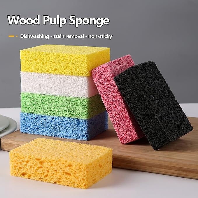 36 - Pack Non-Scratch Scrub Sponges - Sponges for Dishes and Washing Dishes, Cleaning Sponges for Kitchen Home and More（Pink）