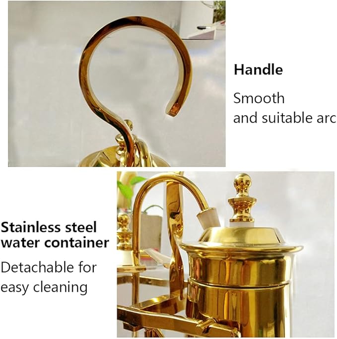 Siphon Coffee Maker Kit, 400ML/13.5Oz Belgian/Belgium Family Balance Syphon Coffee & Tea Brewer Elegant Double Ridged Fulcrum with Tee Handle