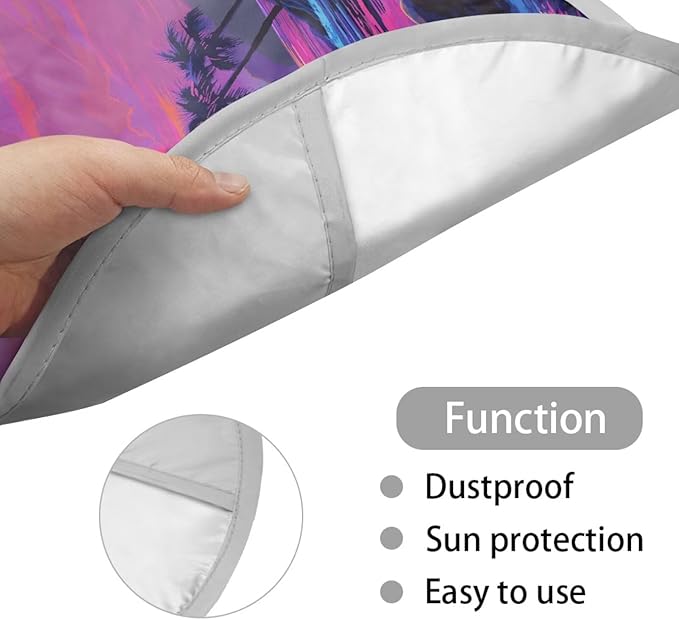 Palm Tree Vehicle Steering Wheel Shade Cover Foldable Car Rudder Sun Heat Shield 17 Inch Easy to Install Steering Wheel Sunblock Cover for SUV Vehicle Sedan Truck 2025