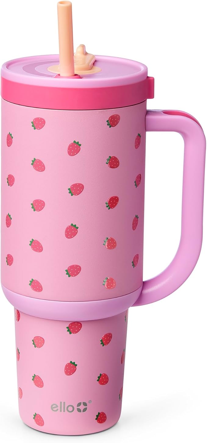 Ello Oasis 40oz Stainless Steel Tumbler - Strawberries
