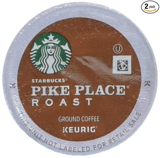 Starbucks Pike Place Medium Roast Ground Coffee, 24 K-Cup Pods (Pack of 2)