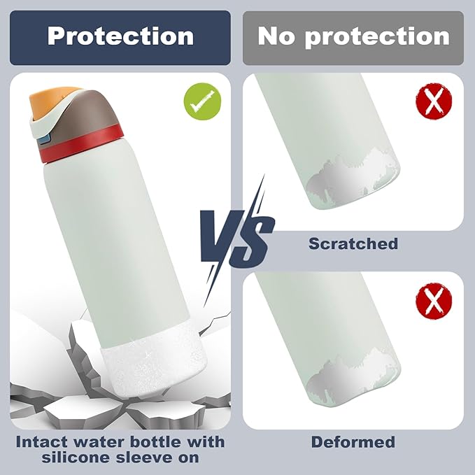 Silicone Boot for Owala Water Bottle 24 oz 32 oz 40 oz, Anti-Slip Protective Sleeve for FreeSip/Twist/Flip Stainless Steel Water Bottles Accessories