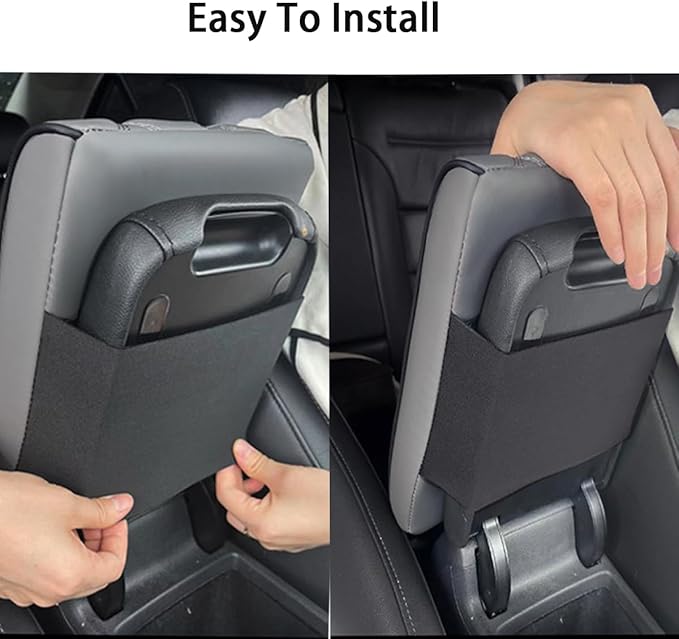 Car Armrest Pad for Lexus GX460 2014 2015 2016 2017 2018 2019 2020 2021 2022 2023 Memory Cotton Armrest Box Pad Center Console Scratch Pad Seat Box Cushion Protector,Brown