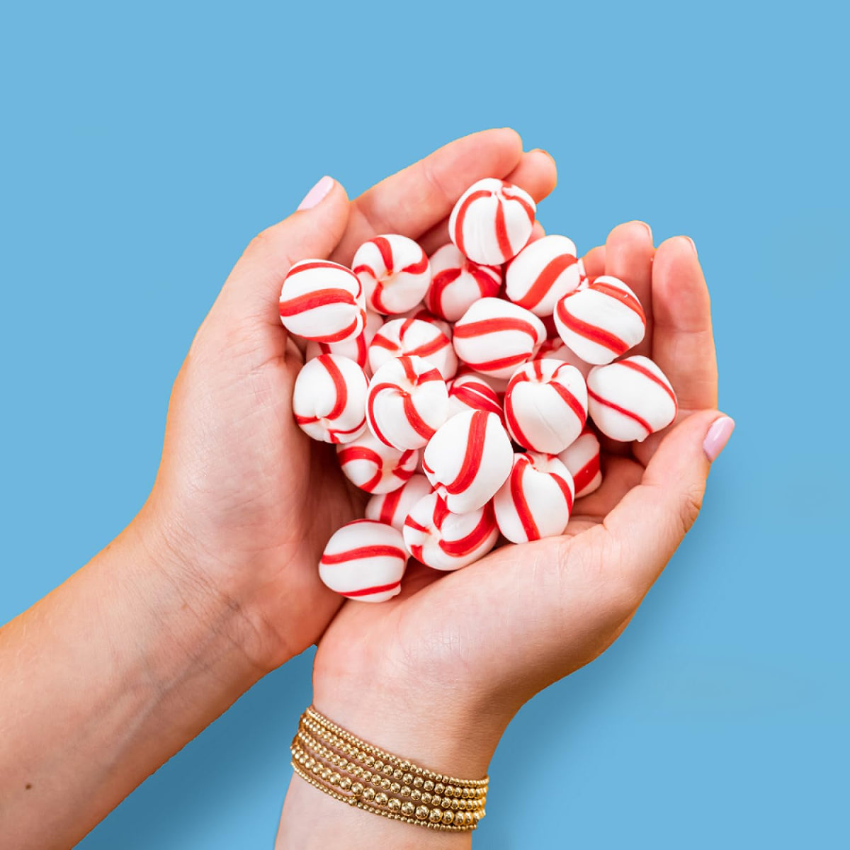 brachs bobs sweet stripes soft peppermint candy, individually wrapped pieces, 3.9 lb tub