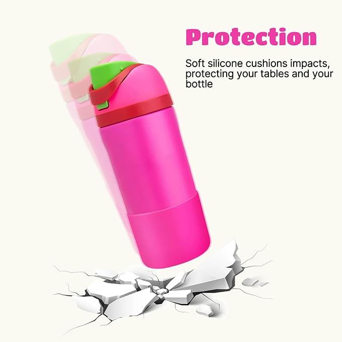 Silicone Boot for Owala Water Bottle 16oz 14oz 12oz, Anti-Scratch Anti-Slip No Noise Protective Sleeve Compatible with Owala Cup, Insulated Stainless-Steel Tumblers Bottom Boot for School