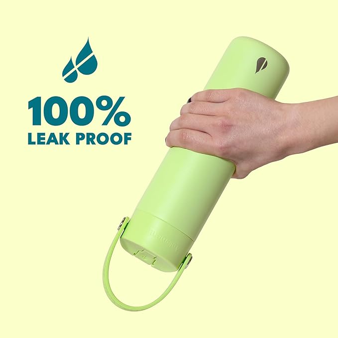 Elemental 24oz Insulated Water Bottle with Straw - 100% Leak-Proof Stainless Steel Core Water Bottles for Travel, Sports and Gym - Double Wall Insulation & BPA Free - Graphite