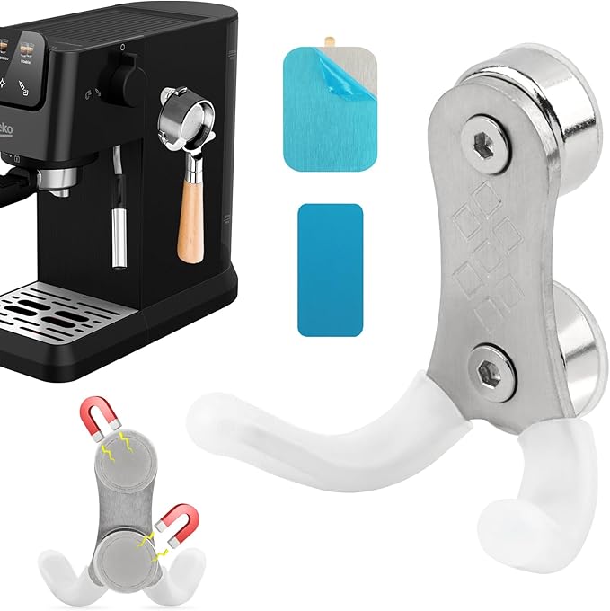 Magnetic Portafilter Holder for Espresso Machines, Wall Mounted Coffee Holder Stainless Steel Espresso Accessories Organizer Compatible with Ninja Luxe Cafe & Breville Machines(SIZE:1 Pack)