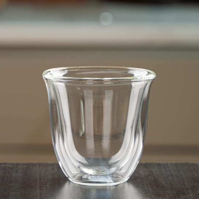 Brod & Taylor Double-Wall Insulated Espresso Glass Cups (Set of 2, 2oz / 60ml)