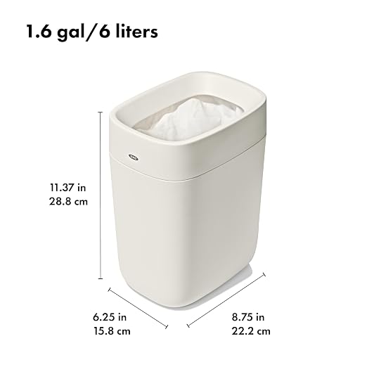 OXO Good Grips Trash Can, Bathroom Trash Can - White