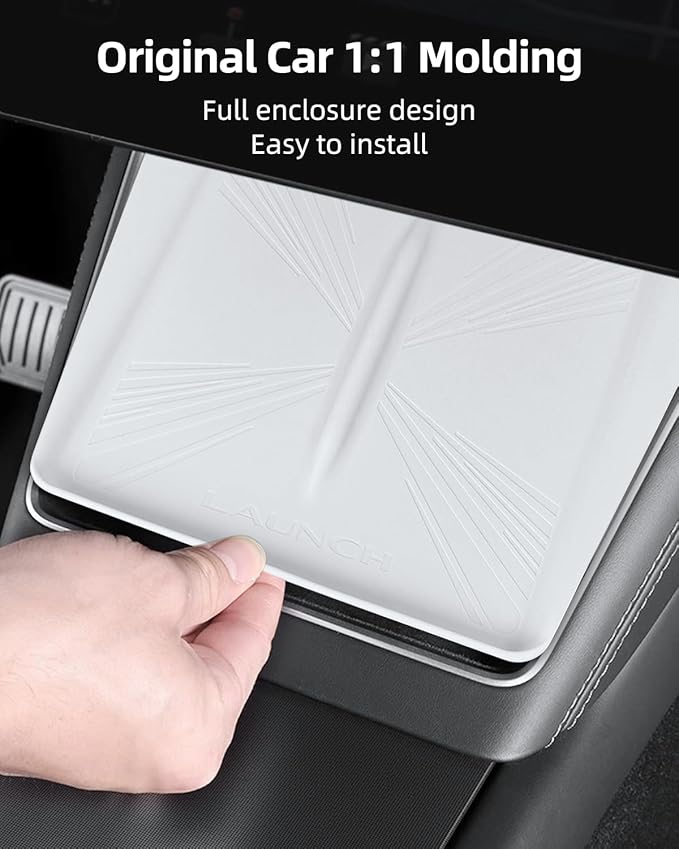 Model 3 Centre Control Wireless Charging Mat，Center Console Wireless Charger Pad Compatible with Tesla Highland Model 3 2024 2025 (Model y Juniper chager mat White A)