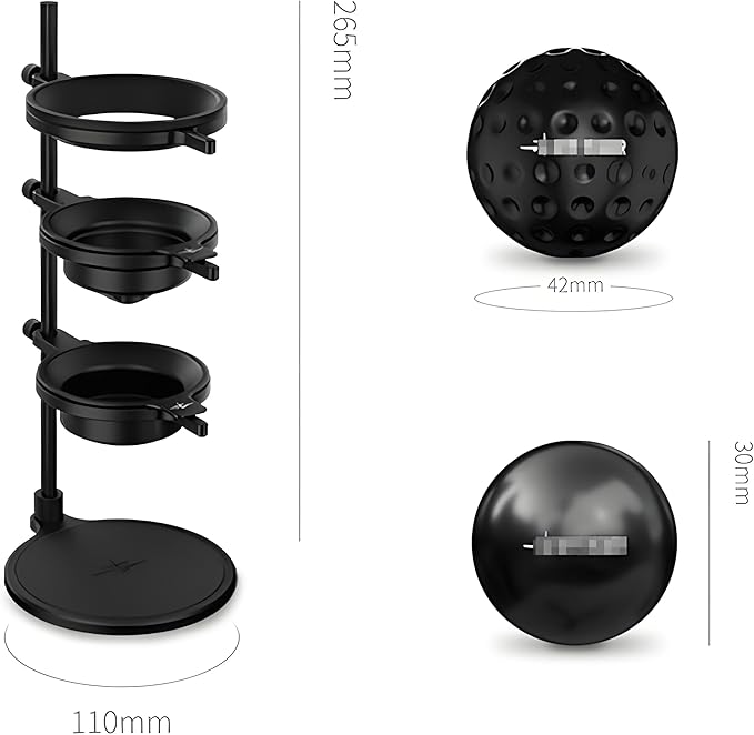 Pour Over Coffee Dripper Stand with 2 Pcs Cooling Ball, Adjustable Aluminum Alloy Coffee Maker Holder for Coffee Connoisseurs Lovers (2 pcs Cooling Ball -2)