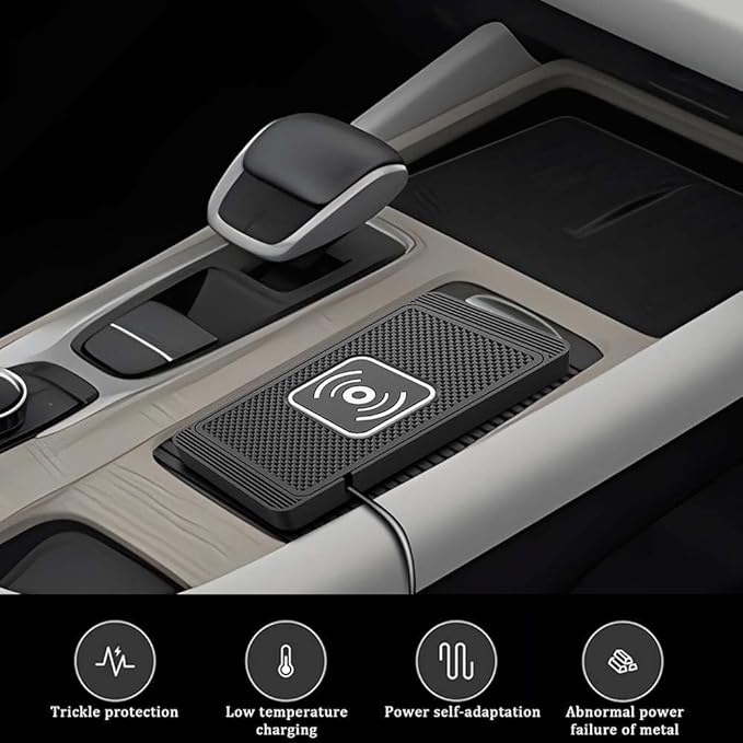 Wireless Car Charger Pad for Hyundai Tucson 2005-2026, Type-C/USB 15W Car Wireless Charger Non-Slip Cordless Charging Mat Car Accessories, B-30cm Type-C Interface