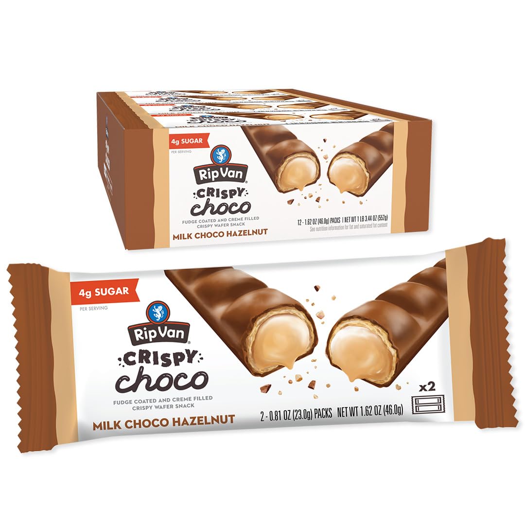 Rip Van Dubai Chocolate Bar Crispy Choco – Healthy Snack with Creamy Pistachio & Toasted Kunafa – Dubai Choco Flavor – 4g Sugar, 5g Fiber – Guilt-Free Indulgence – 12 Pack