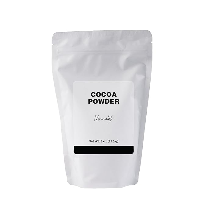 Minimalist Cocoa Powder, Dutch Process for Baking and Beverages, Packaged for Convenience in a Resealable Bag (8 Ounce)