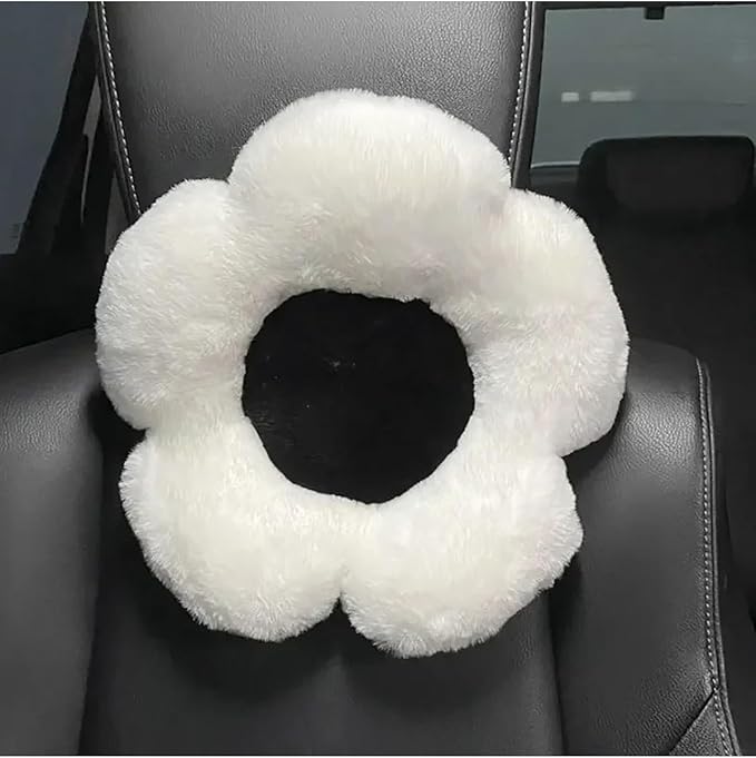 Car Seat Cover Universal Warm Plush Car Seat Cushion Simple Camellia Car Seat Cushion Winter Sponge Filling Car Seat Cover Interior Car Seat Cushion (Lumbar Support)