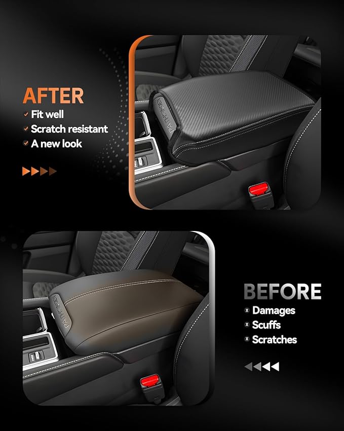 CDEFG for Nissan Pathfinder 2022-2025 2026 Center Console Cover Armrest Box Cover for Pathfinder (S, SV, SL, Rock Creek, Platinum) Accessories Console Arm Rest Protector